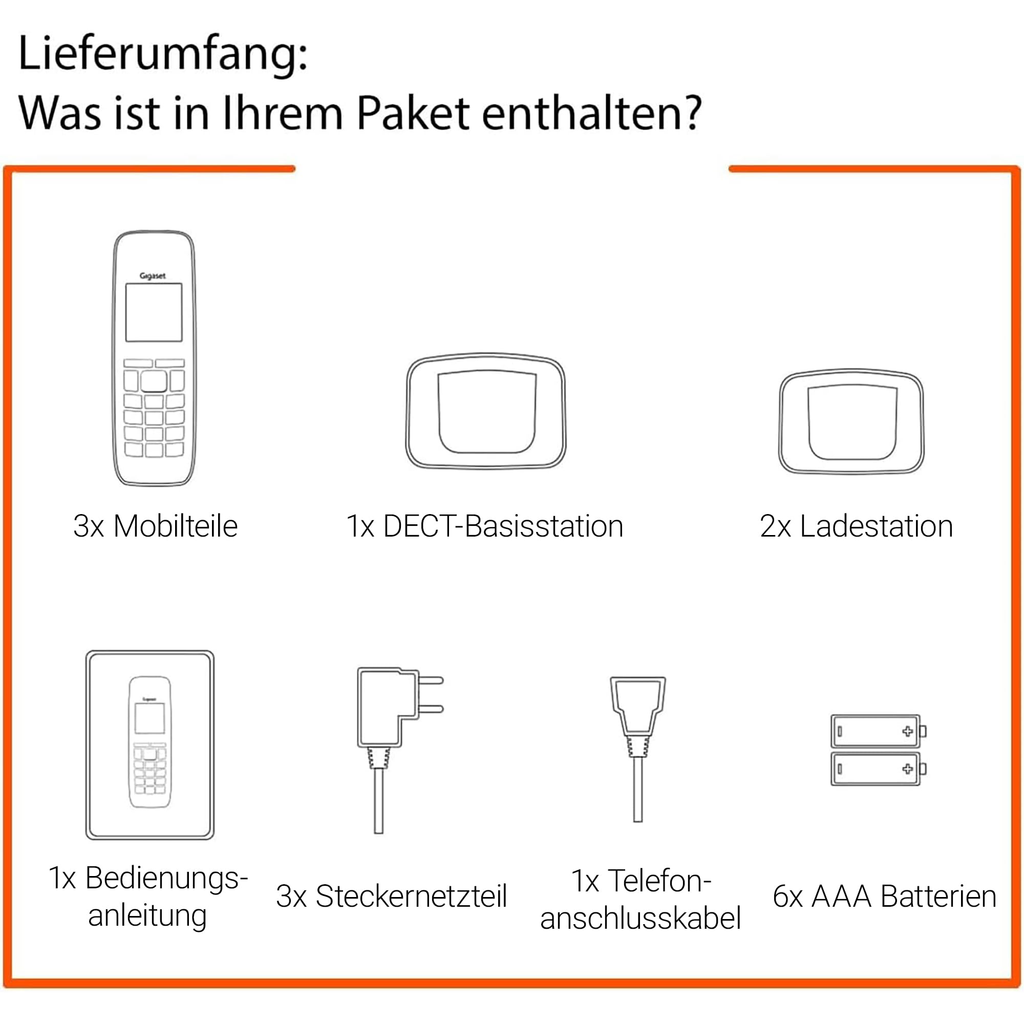 Gigaset Pure 220A Trio - 3 Schnurlose DECT-Telefone mit Anrufbeantworter - mit Call-Block-Taste und Freisprechfunktion - 80 Kontakten – Bild 6