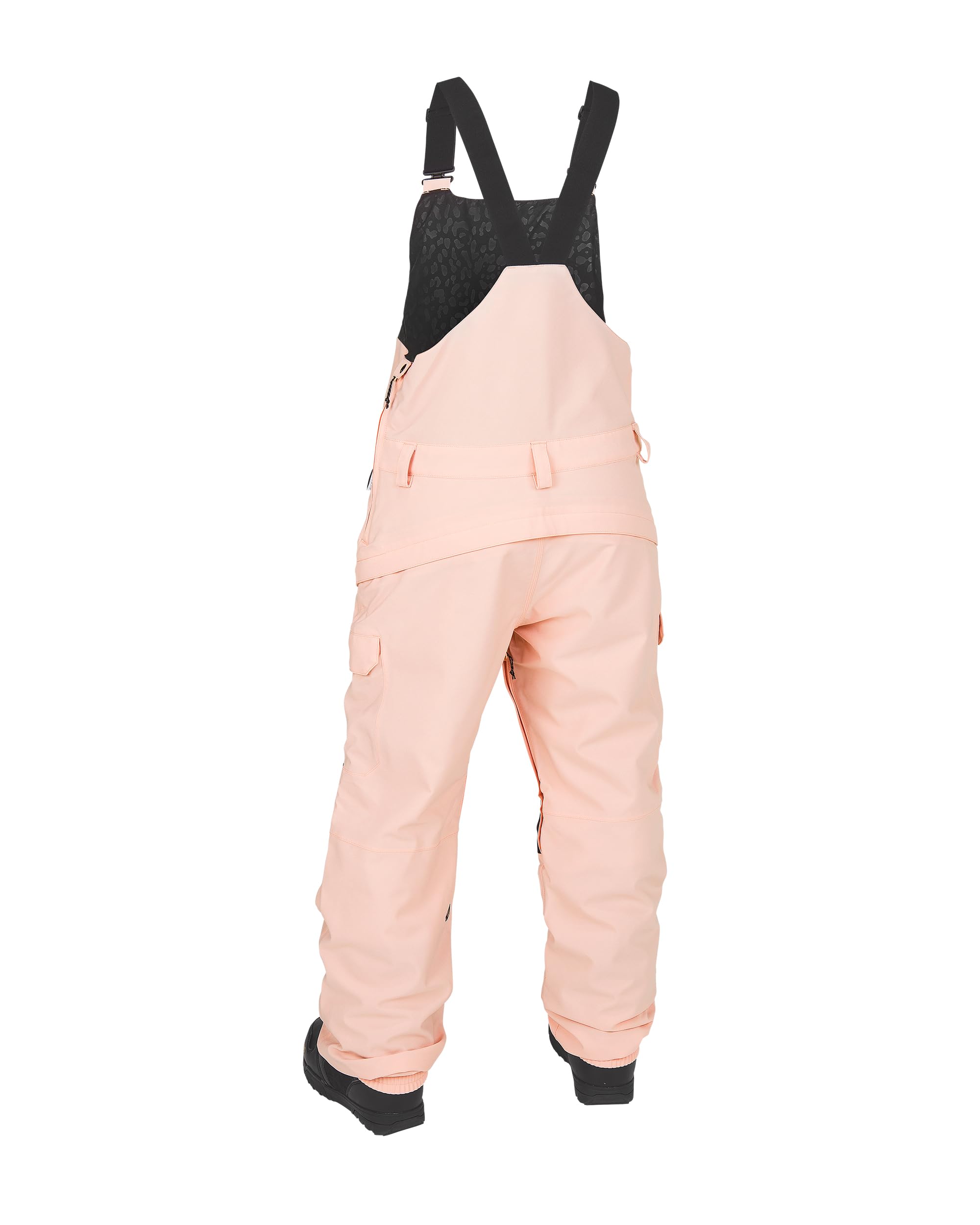 Volcom Women's Creston 3D Stretch Relaxed Fit Snowboard Bib Overall Coral Haze