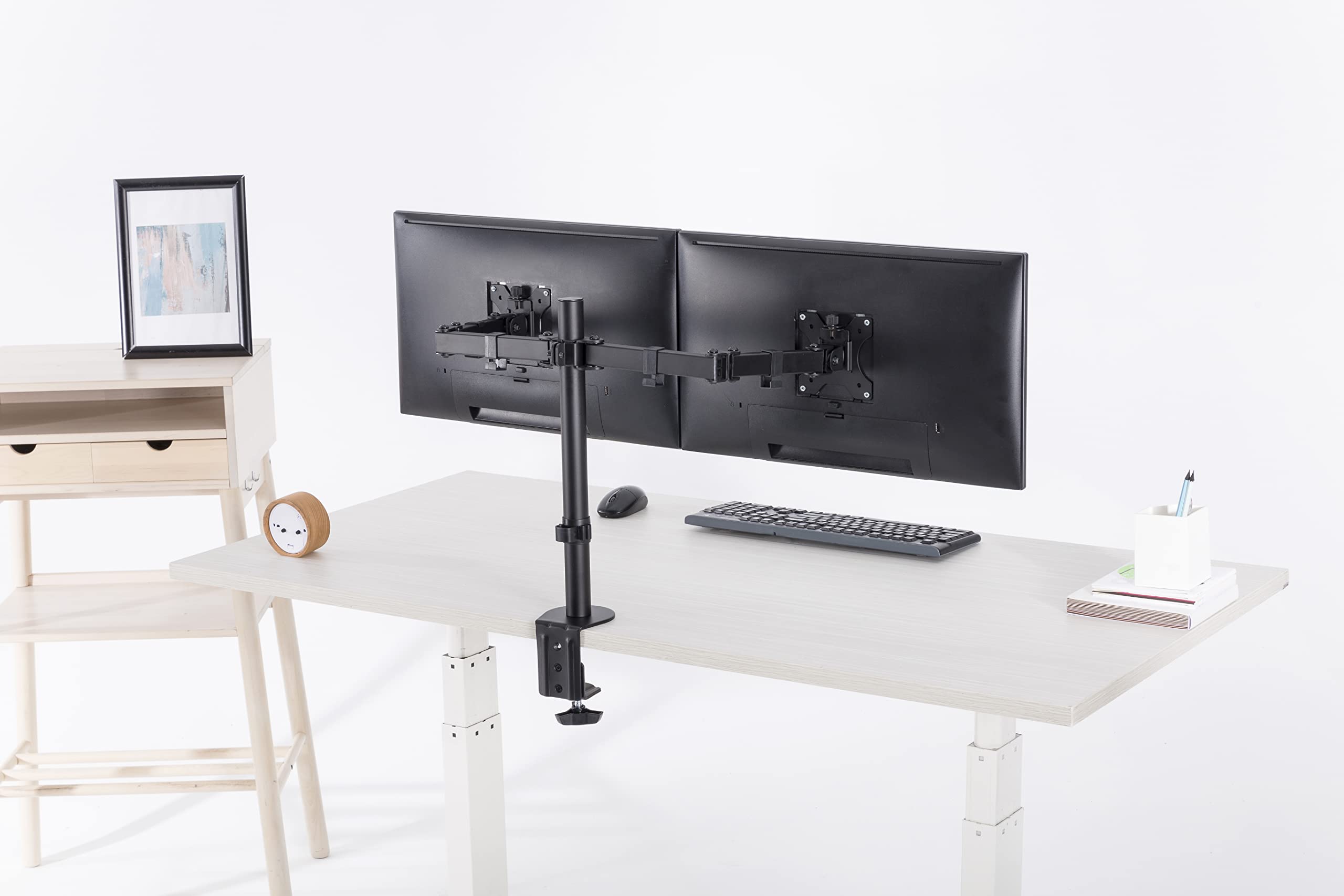 NewStar FPMA-D550DBLACK Supporto da tavolo per monitor nero doppio 16kg
