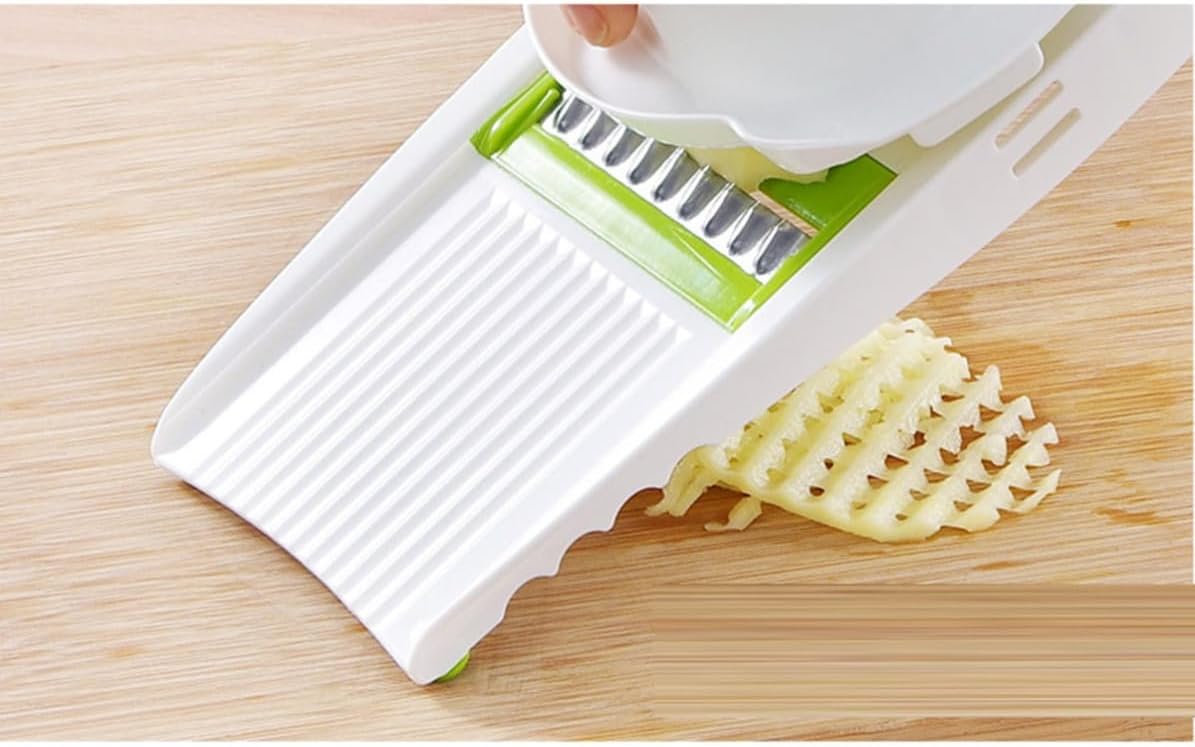 Multifunctional Kitchen Vegetable Slicer with 5 Blades and Hand Guard