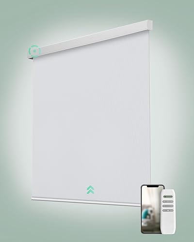 Miniatura 1 de Yoolax Persianas eléctricas impermeables con control remoto para ventanas persianas opacas eléctricas persianas enrollables motorizadas que