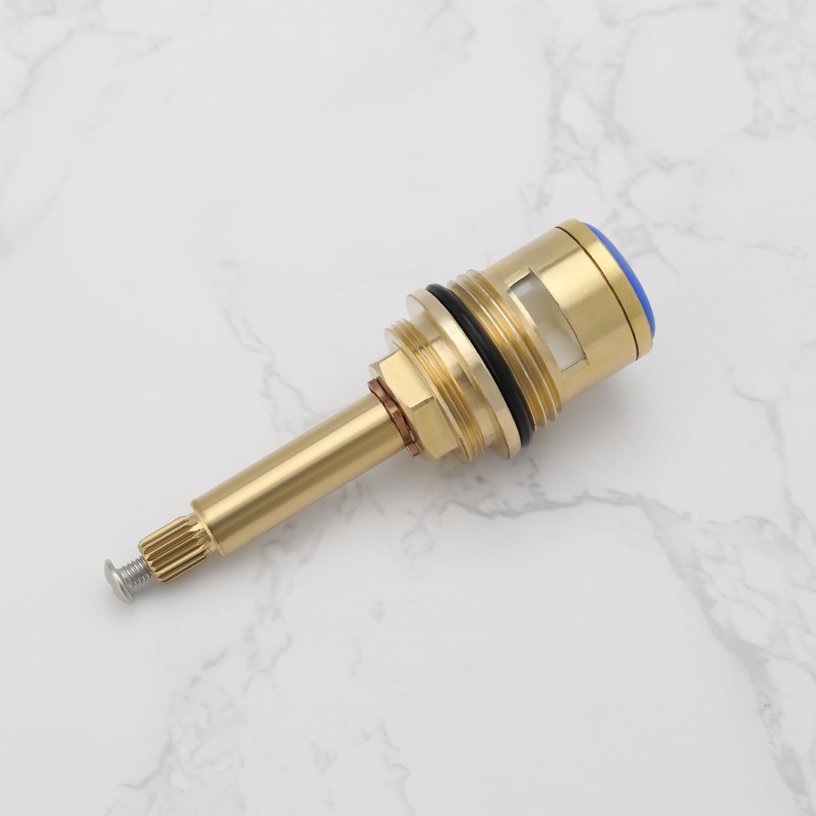 BSP 3/4" Cartouche de Robinet de Douche en Laiton Bleu Quart de Tour 20 Dents Cartouche de Robinet en Céramique pour Cuisine ouverture Dans le Sens Inverse des Aiguilles d'une Montre)