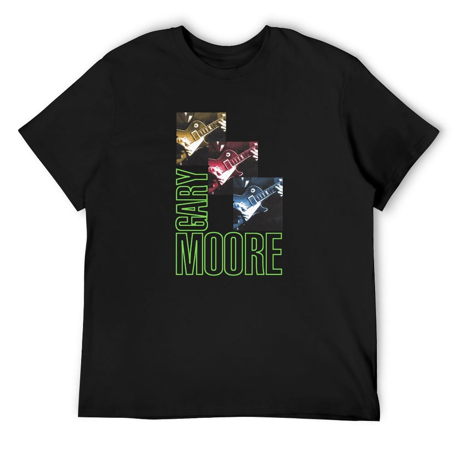 Pedfuvl Unisex Black Gary Moore 1992 Tour Men's T-Shirt Graphic Printed Tee Xl