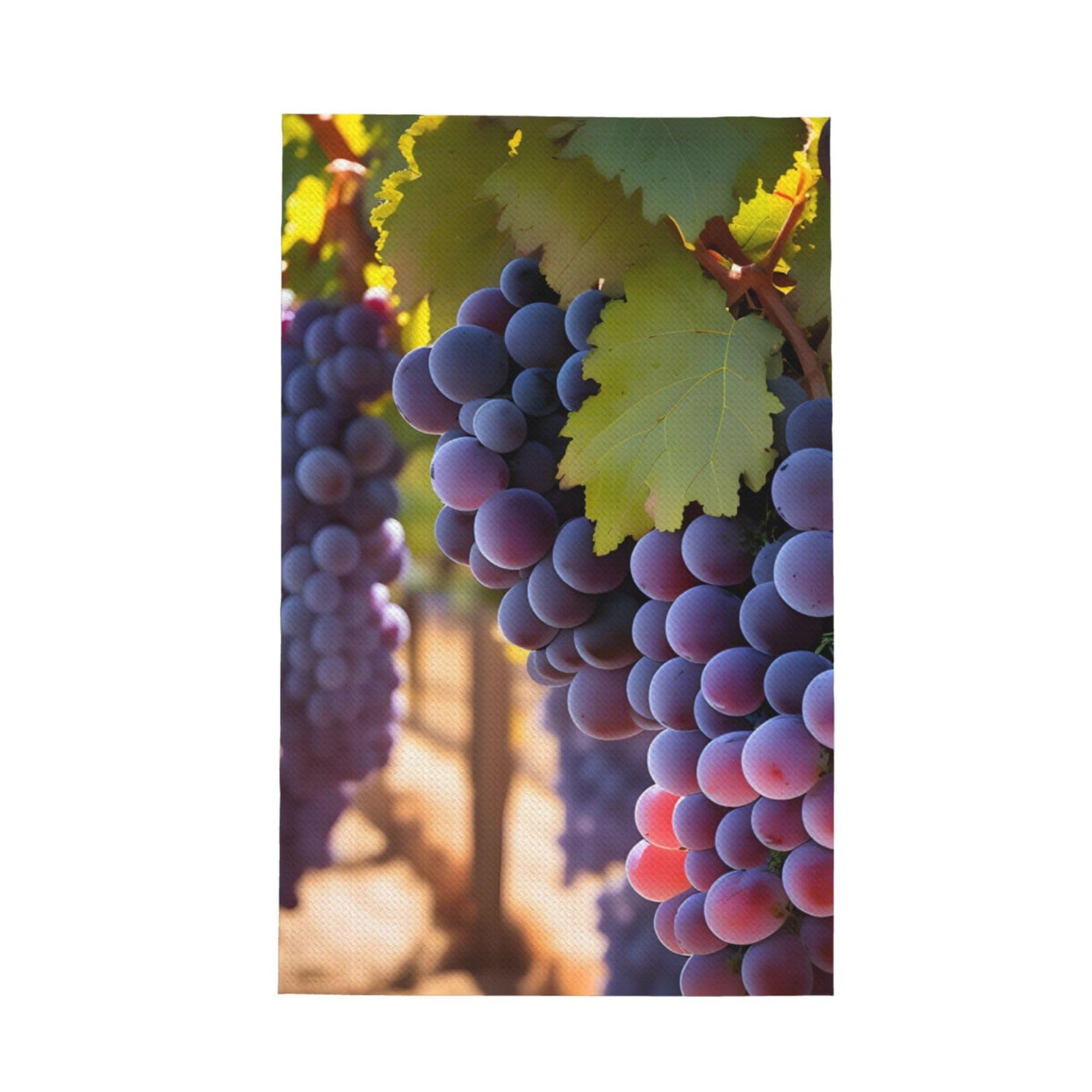SXZVVBN Desert Grapes Super Absorbent Microfibre Waffle Towels Fast Drying Dish Cloths Home Cafe Barista