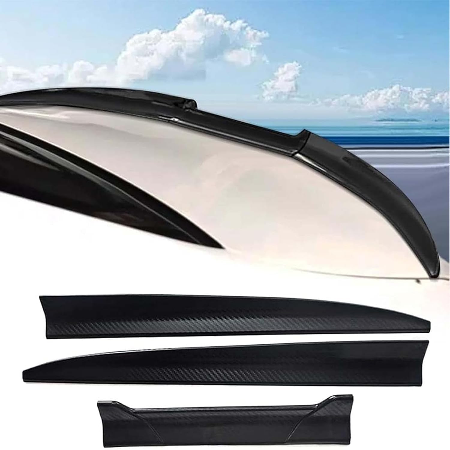 Spoilers Arrière Voiture pour BMW Serie 2 Series 2er F44 2er Gran Coupé 2020-2024, Aileron Arrière ABS Voiture Accessoire de Style,Black
