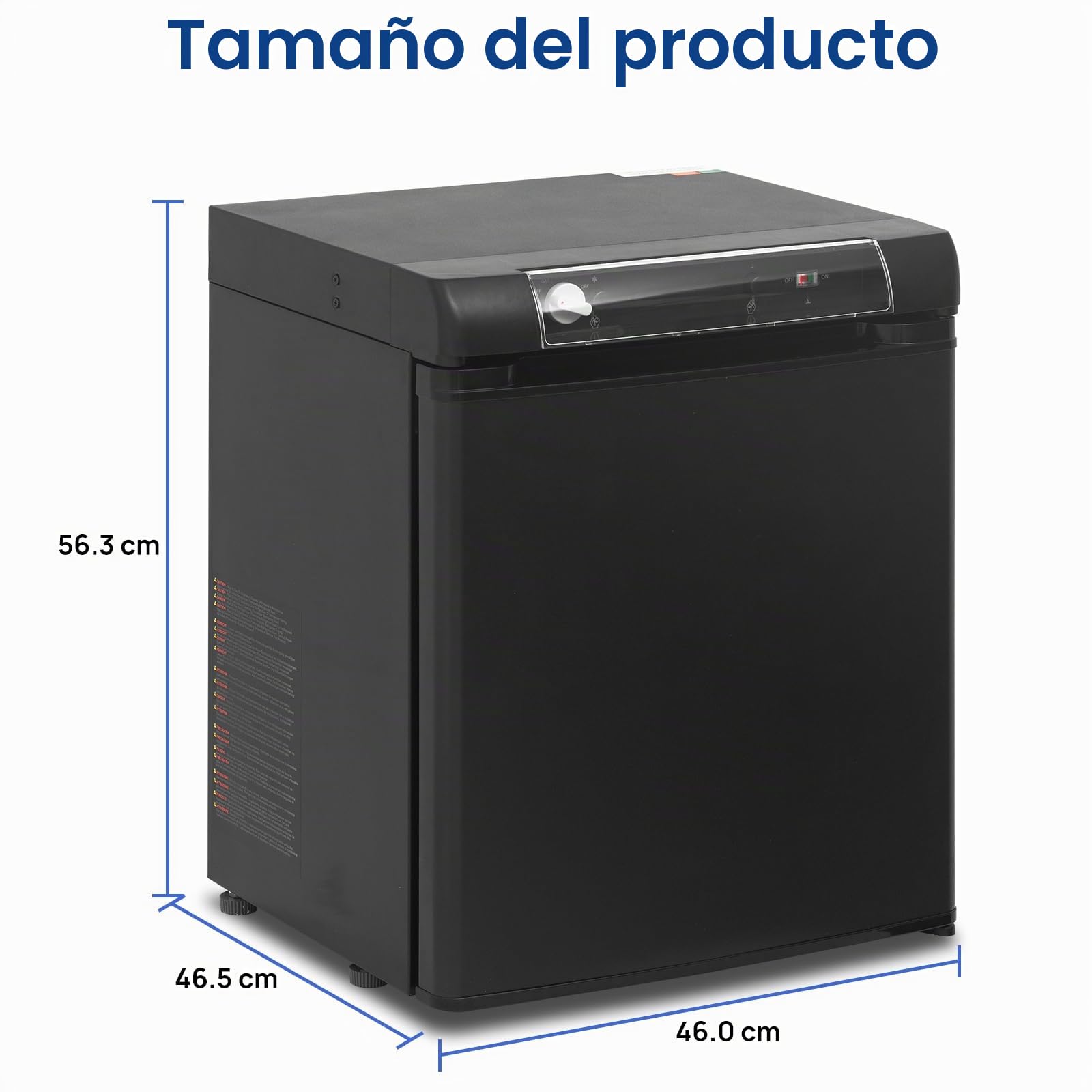 Smad Nevera Camper 40L, Nevera Trivalente-Gas 12V 230V, Camping Frigorifico Trivalente para Caravanas, Autocaravanas, Furgonetas, Garajes, Camiones, Casas Móviles, Sin Ruido, Absorción