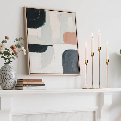 Miniatura 2 de Portavelas cónicos, juego de 6 portavelas para centros de mesa, bodas, fiestas, aniversarios y decoración del hogar, elegantes portavelas (dorado)