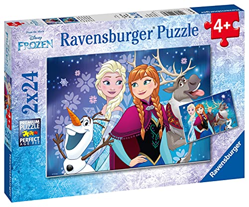 Ravensburger Kinderpuzzle - 09074 Frozen - Nordlichter - Puzzle für Kinder ab 4 Jahren, Disney Frozen Puzzle mit 2x24… – Bild 2