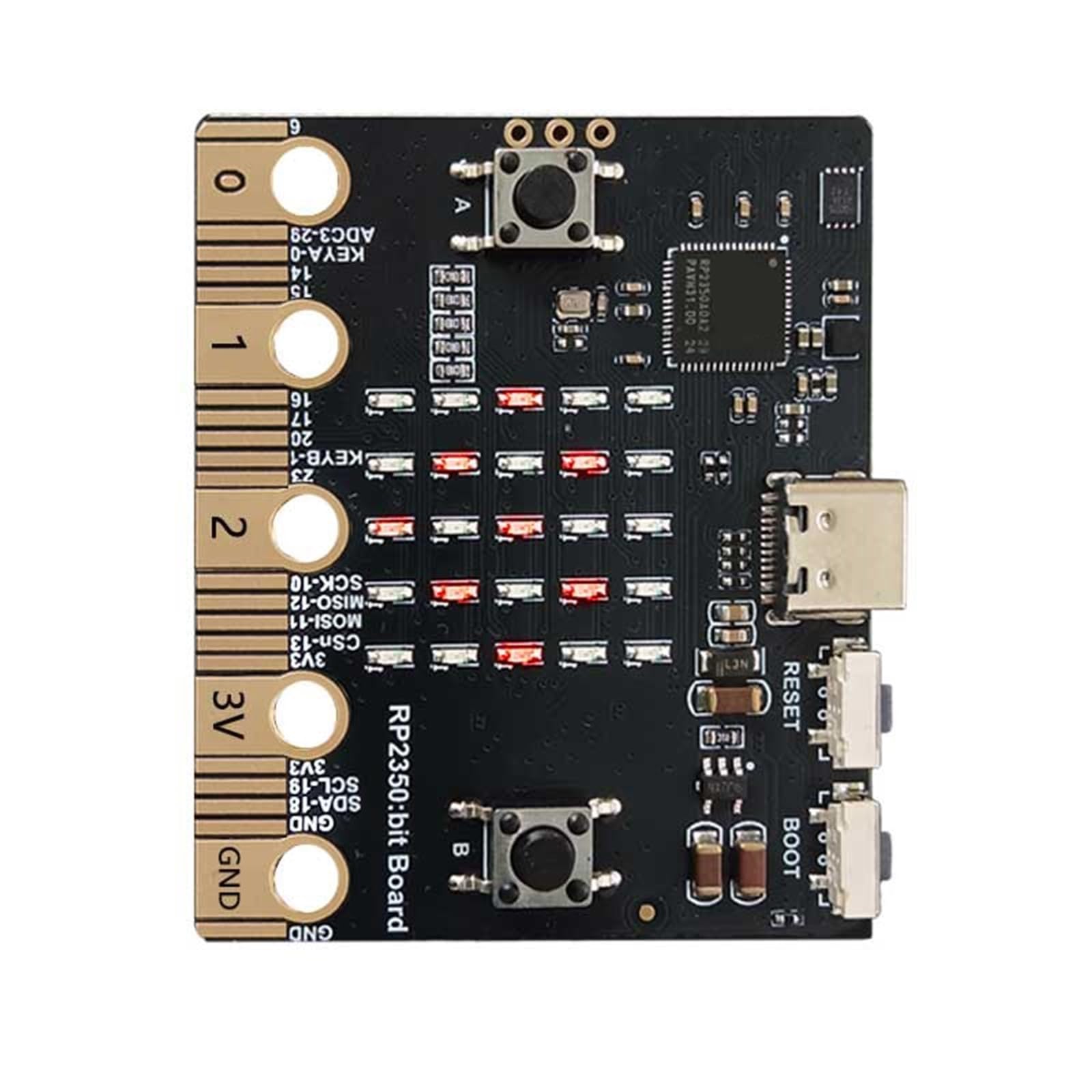 Placa de desarrollo RP2350bit para evitar errores de conexión al programar en escuelas 8