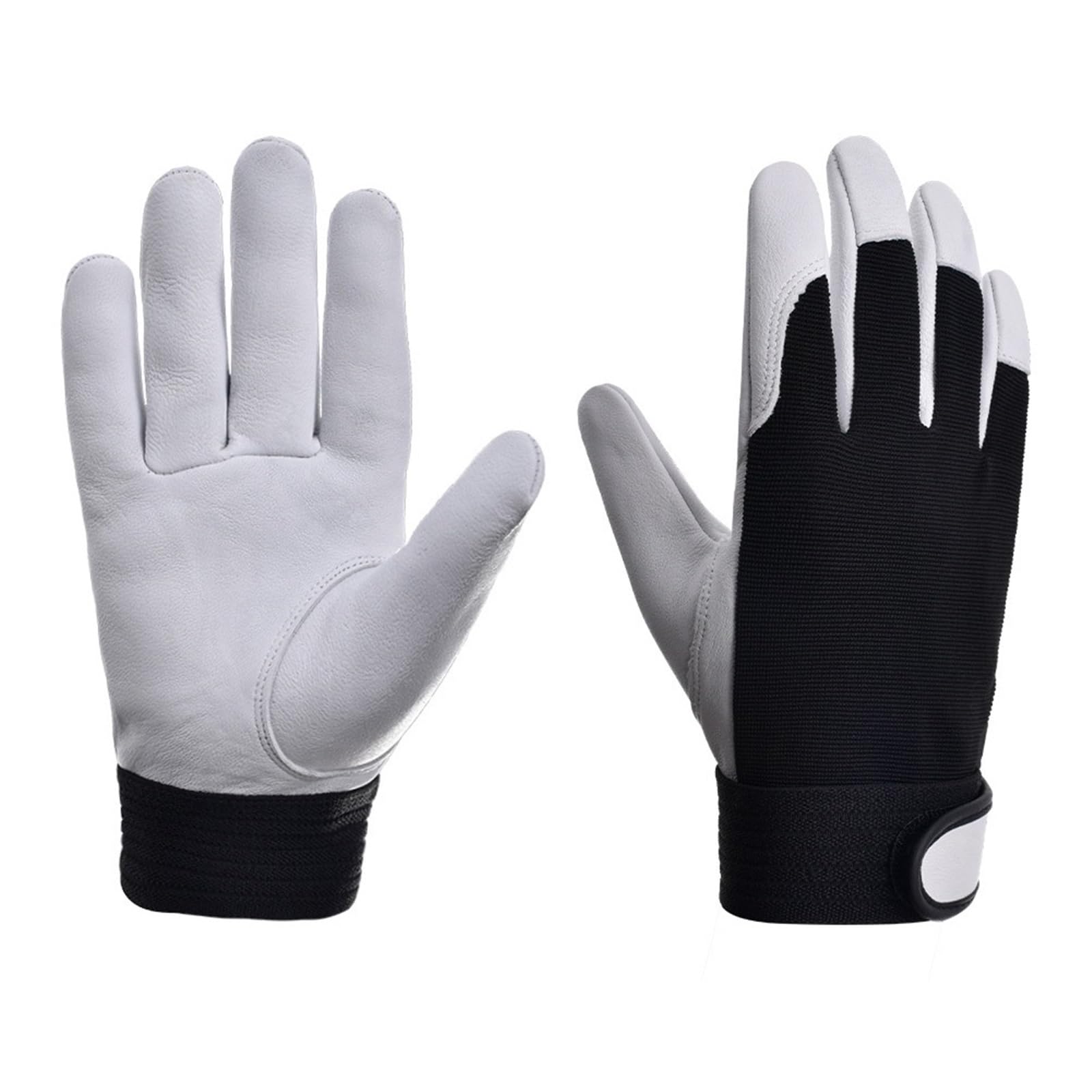 Gartenhandschuhe Leder-Arbeitshandschuhe, Schutz, Garten, Sport, Motorradfahrer, Arbeiter, Arbeit, Schweißen, verschleißfeste Handschuhe Arbeitshandschuhe Herren(White,XX-Large)