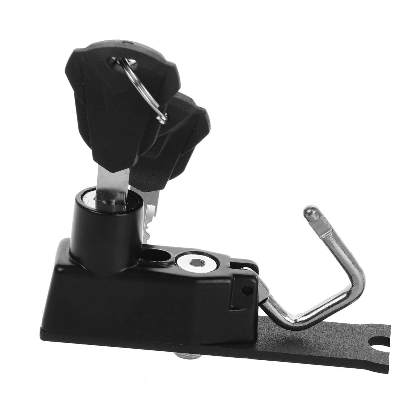 Ciieeo Antivol de Casque de Moto en Métal Noir, Sécurité Antivol pour Casque, Installation Simple, Usage pour Moto