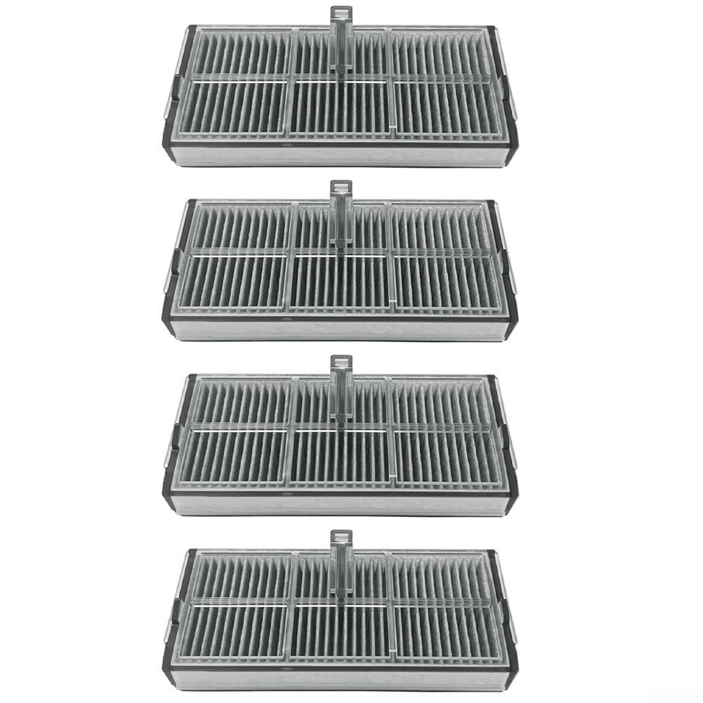 Lot de 4 filtres HEPA de rechange pour aspirateur MOVA E40 ULTRA - 99,5 % - Matériau plastique