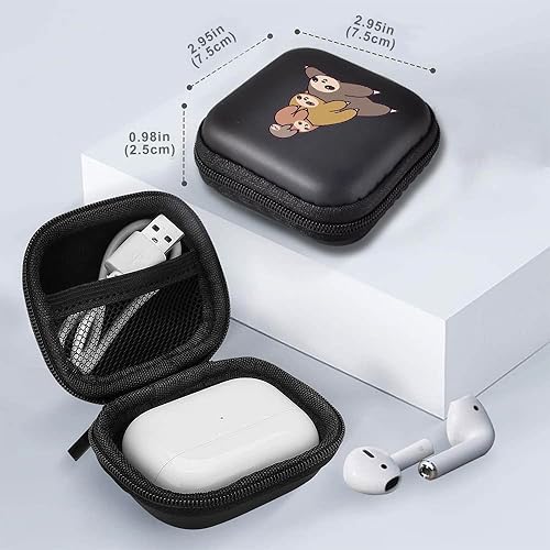 Miniatura 2 de MAYCARI Estuche para auriculares para auriculares Duro Viaje Gadget Bag Cuatro perezoso Earbud Case Mini bolsa EVA bolsa de almacenamiento