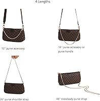 Vista 6 de Mini Linda Correa de Cadena de Bolso de Mano Correa de Repuesto para Bolso de Mano con Hombro Accesorios de Encanto (Oro Antiguo, 33 cm)