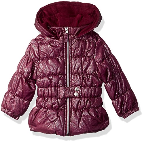 Image of Pink Platinum Baby Girls Spray Foil Puffer