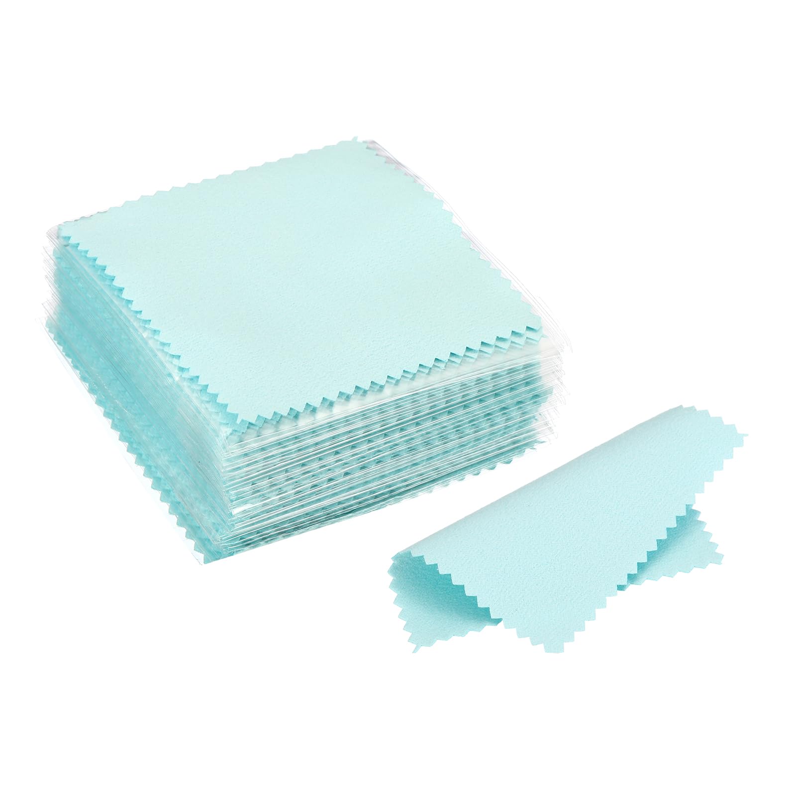 100 Chiffons Microfibre Pour Bijoux – Double Face, 8x8 Cm, Nettoyage Argent, Or, Platine, Individuels