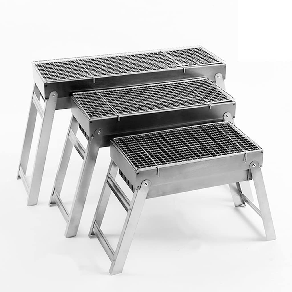 JIUYUEYA Parrilla de Barbacoa portátil Parrilla de carbón, Estufa de Barbacoa for Acampar for cocinar al Aire Libre Cocina y Patio Barbacoa en el Patio Trasero (Size : 14.1 * 7.8 * 11.8in)