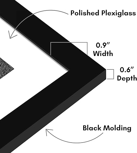 Vista 71 de Americanflat Portarretratos de 8 x 12 pulgadas con plexiglás pulido, juego de 2 portarretratos de 6 x 8 pulgadas con paspartú o para fotos de 8 x 12