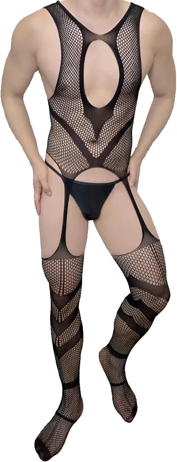 Men's Sissy Lingerie Low Rise Sexy Lace Mesh Sheer G-string