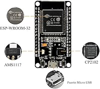 Vista 7 de ESP-WROOM-32 ESP32 ESP-32S Placa de Desarrollo 2.4GHz Modo Dual WiFi + Bluetooth Núcleos Duales Microcontrolador Procesador Integrado con Antena RF