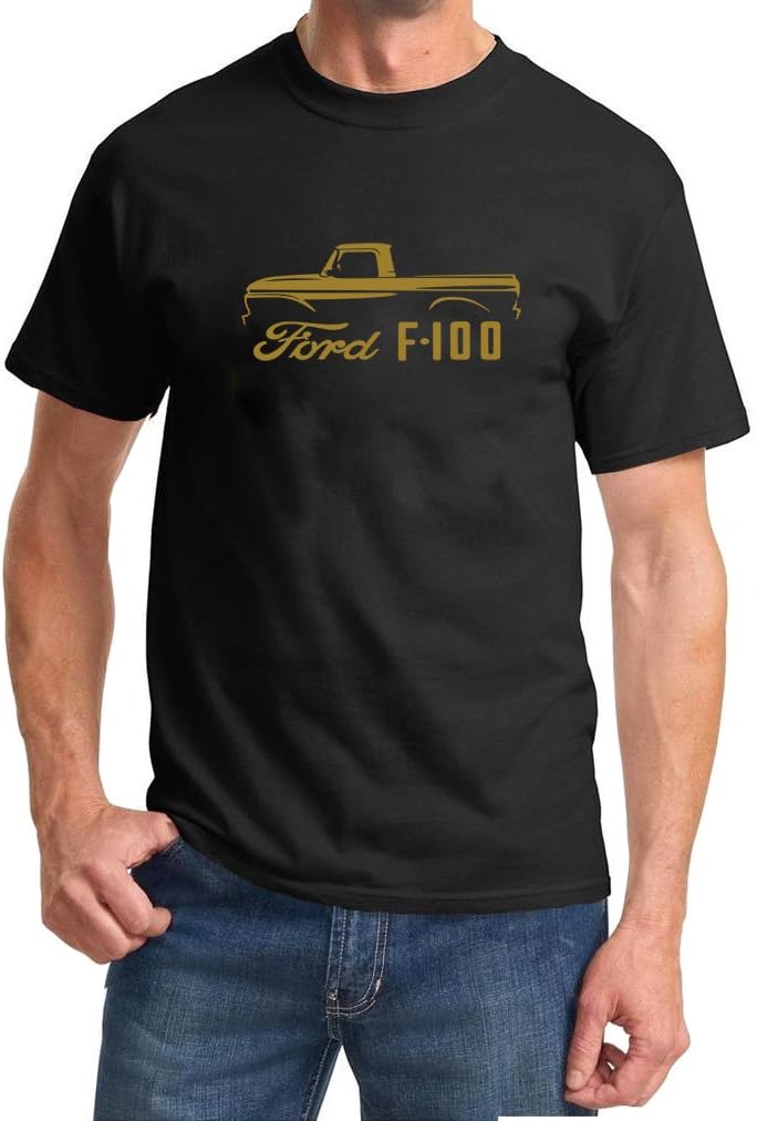1961-66 Ford F100 Pickup Truck Classic Color Outline Design Tshirt
