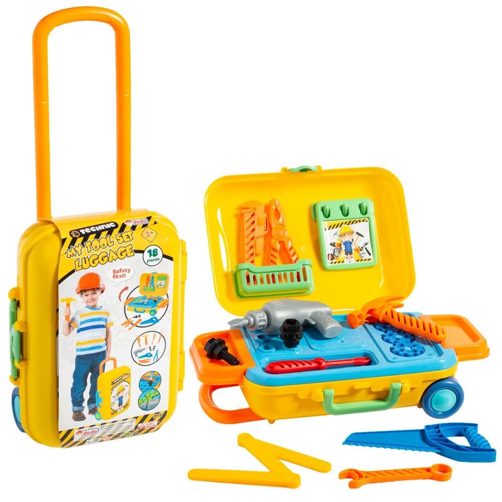Fun Express Technic Lot de 13 outils et établi en plastique 24,1 x 36,8 cm