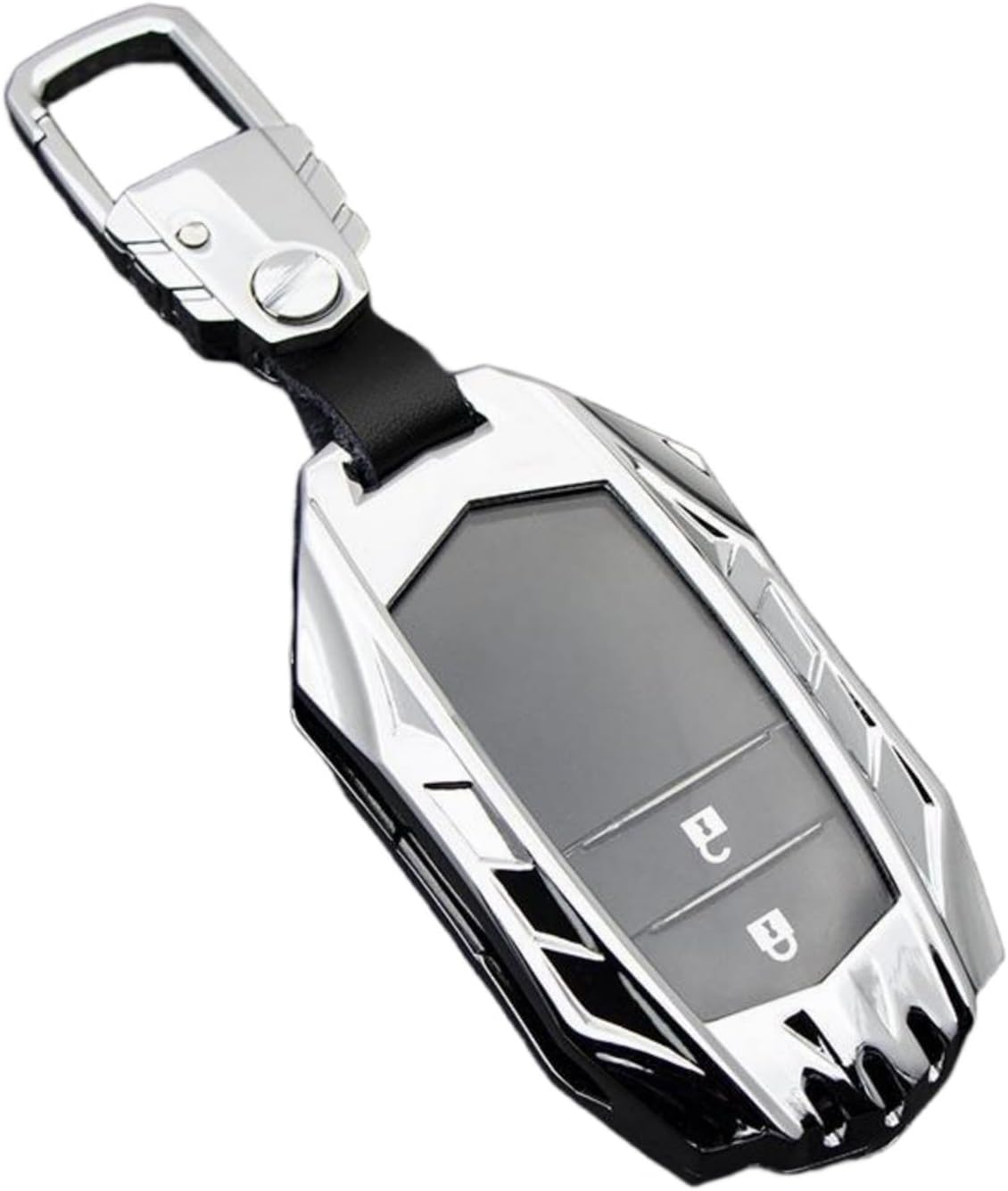 RYE for Toyota Key Fob Cover, Metal Zinc Alloy Key Fob Case for 2025 Camry, 2017-2025 Land Cruiser, 2021-2025 Venza, Grand Highlander Hilux, Fortuner, 2022-2025 Tundra Tacoma Remote Key (Silver)