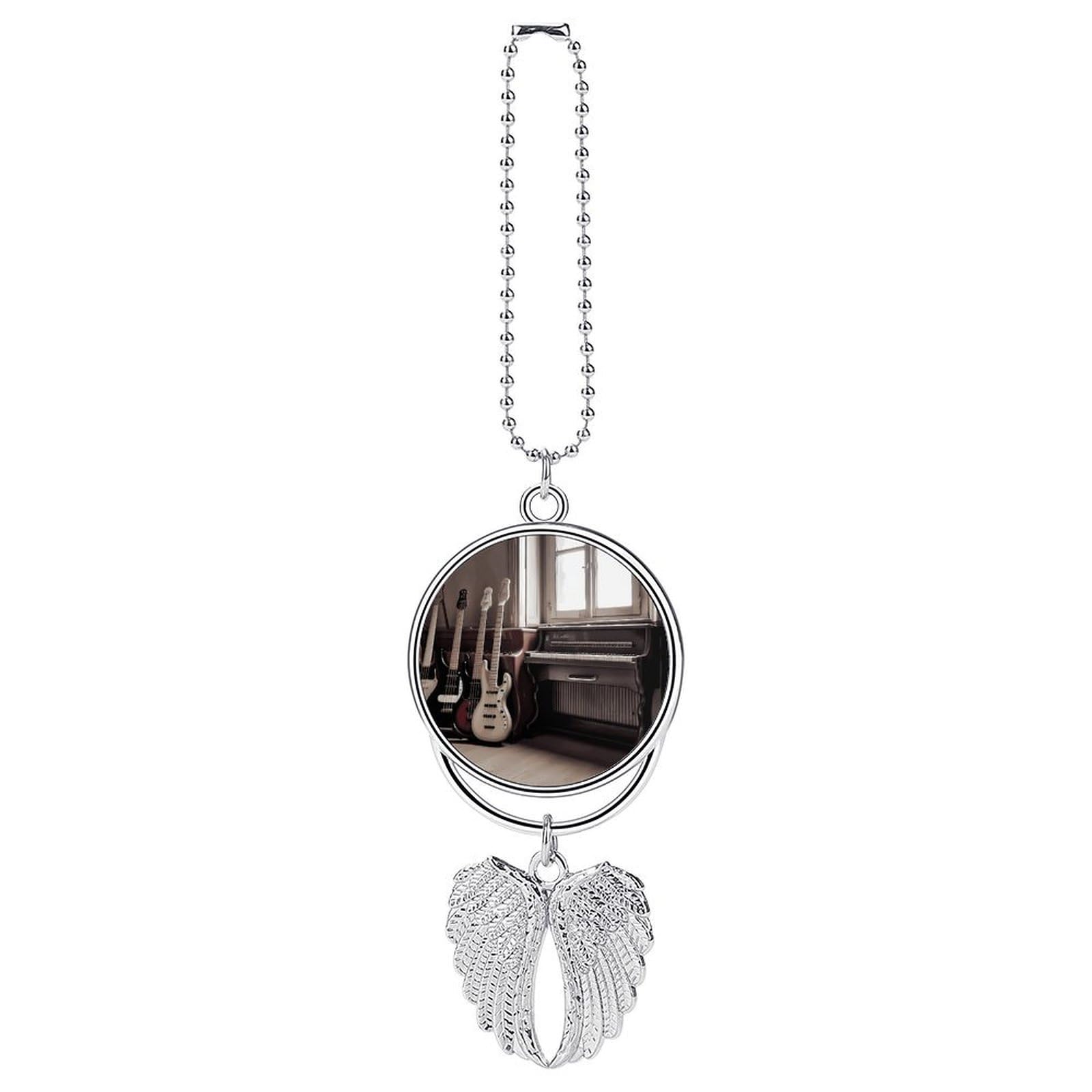 Guitar Bass Music Musical Instruments Car Pendant Hanging Swing Auto Rear View Mirror Hanging Car Rear View Mirror Charm Truck Hanger Ornament Charm for Car Rear View Mirrors Accessories