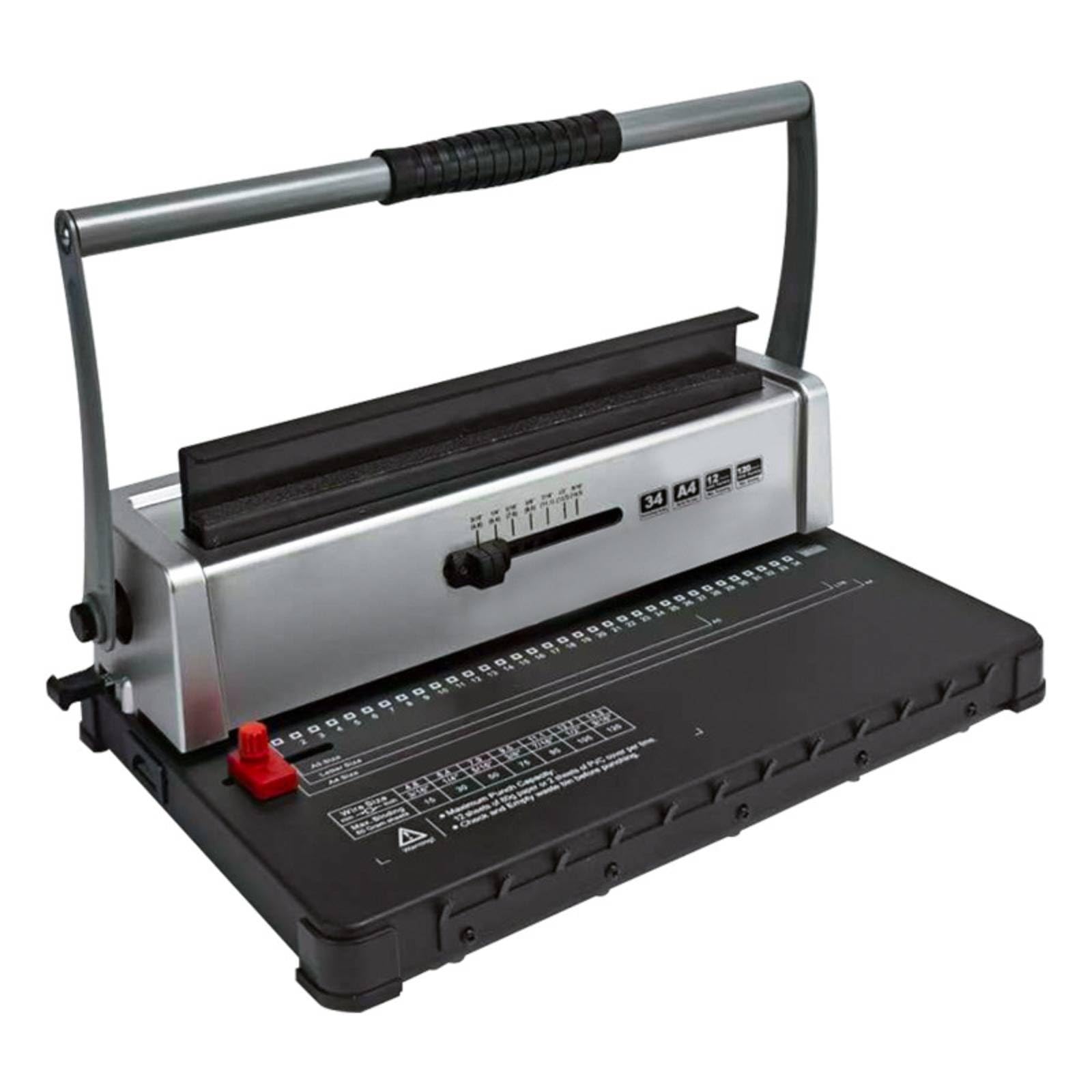 Amagogo Rilegatrice Doppia Maniglia Rilegatrice A4 Perforatrice Anelli Manuale Macchina Rilegatura in Metallo 34 Fori Passo 3 1 con Kit Anelli Adatta a Ufficio Segreterie Scolastiche Studi