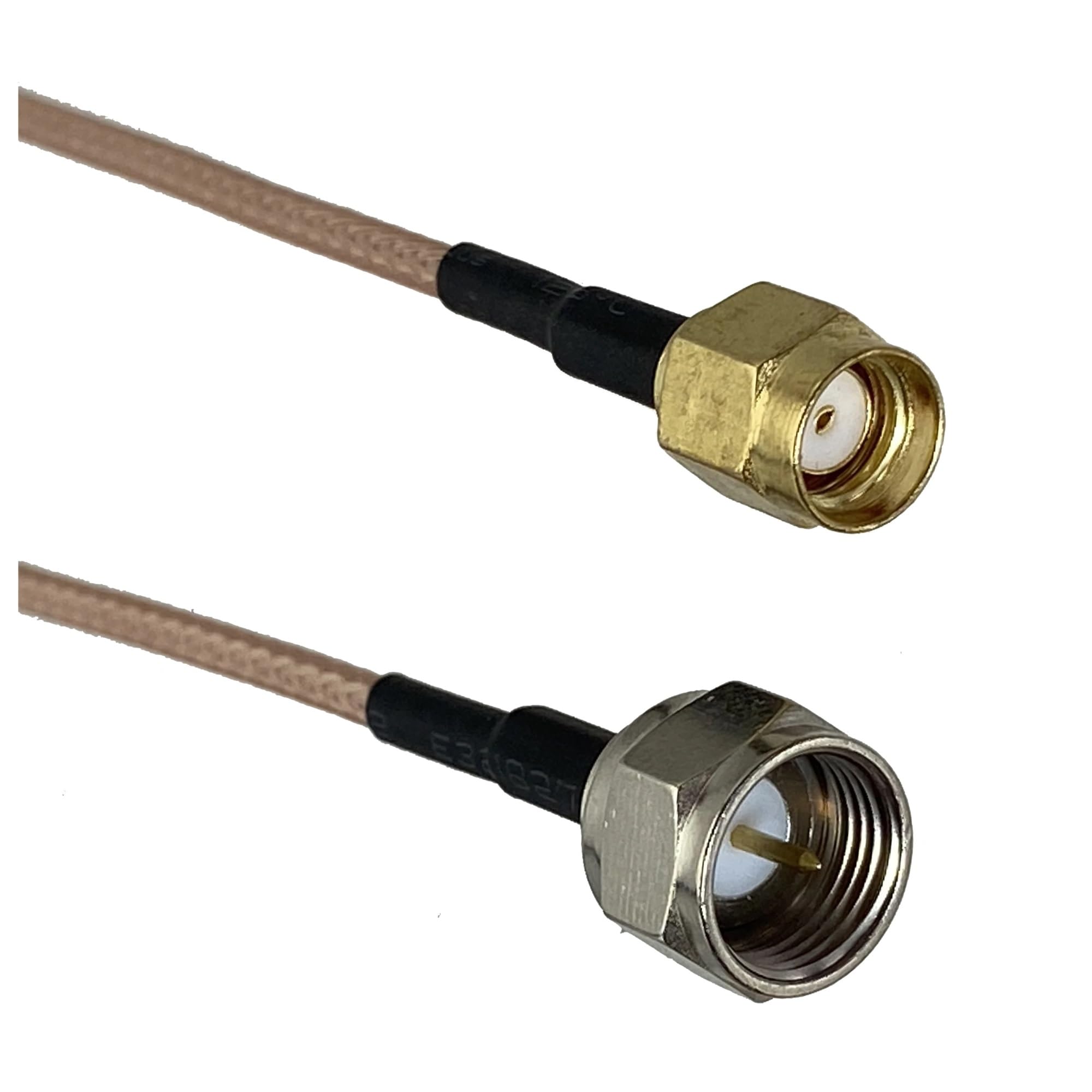 Câble de raccordement RG316 F TV vers F SMA RP SMA mâle et femelle à angle droit et à angle droit, 4 pouces à 10 pieds(F M to RPSMA M,4inch (10CM))