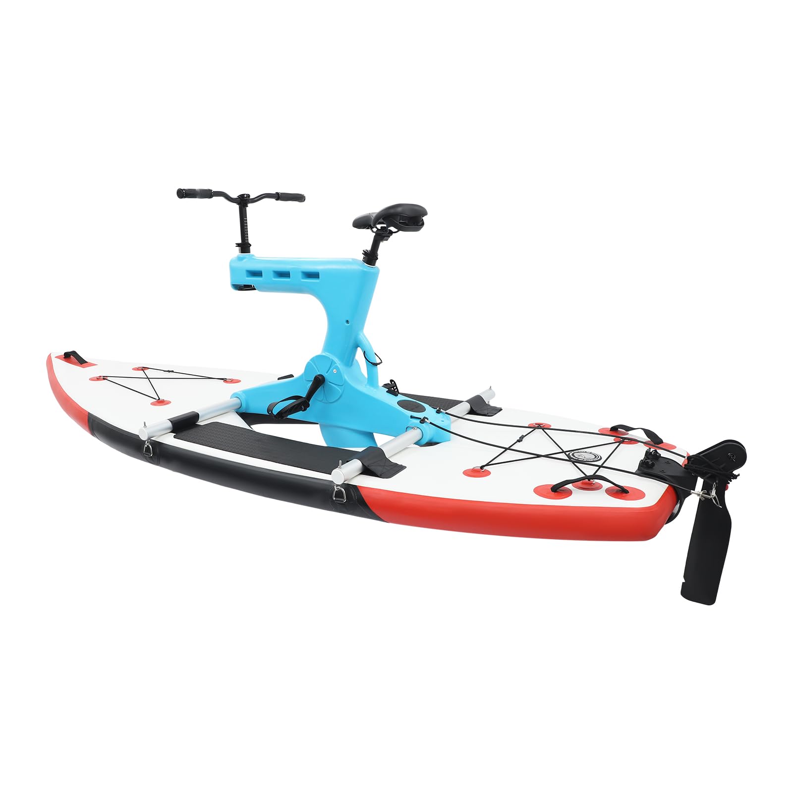 Bici d'acqua con tavola SUP, pedalò per lago e mare, bici da acqua con sedile regolabile, bici da mare fino a 100 kg di portata, pedalò gonfiabile per sport acquatici