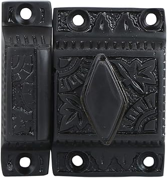 Oil Rubbed Bronze Brass Cabinet Latch, Ideal for Cabinet Closet Kitchen Doors, Antique Cabinet Diamond Latch