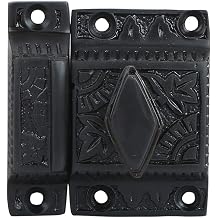 Oil Rubbed Bronze Brass Cabinet Latch, Ideal for Cabinet Closet Kitchen Doors, Antique Cabinet Diamond Latch