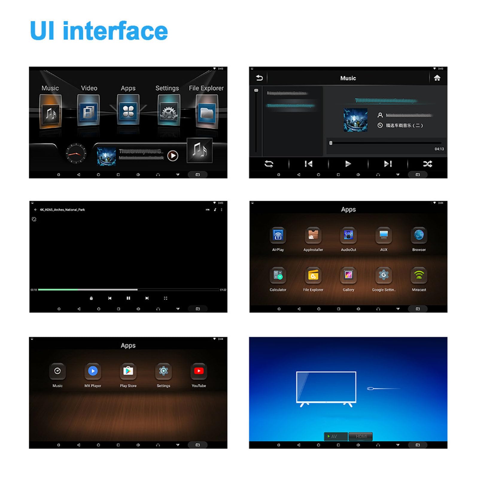 Pantalla Multimedia para Autom¨®vil, Reproductor de DVD para Reposacabezas para Conectar Tel¨¦fonos M¨®viles, Tabletas y Otros Dispositivos Inteligentes para Reproducir Videos,