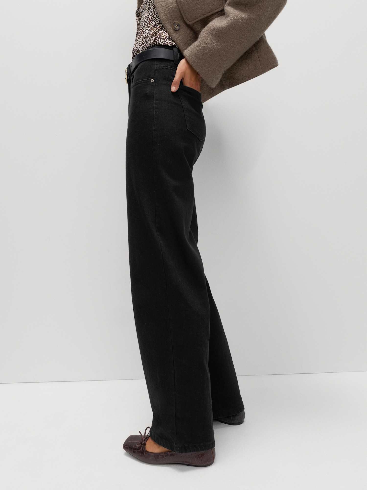 Marks & Spencer Damen Baumwolle Hose Regular | Mit mittlerem Bund, Beinform: Weites Bein, Waschung: Dunkelblau, Zum Reinschlüpfen, Leicht