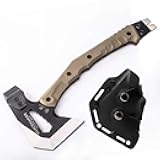 HX OUTDOORS Mercenarys Tactical Engineer Axes Multifunctional Explosion-Proof Axe Camping Artillery Fire Rescue Hammer Hiking Tools,Black