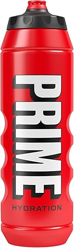 Miniatura 9 de PRIME Botella deportiva de agua apretable de 32 oz en grafiti negro, sin BPA, apta para lavavajillas, diseño ergonómico antiderrame de agarre fácil,