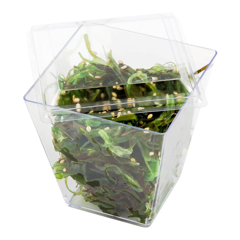 Restaurantware LIDS ONLY: 100-CT Disposable Clear Lids for Large 8-OZ Kova Geometric Cups: Perfect for Serving Desserts, Appetizers, & Snack Samples - Recyclable Plastic Lid, Cups Sold Separately