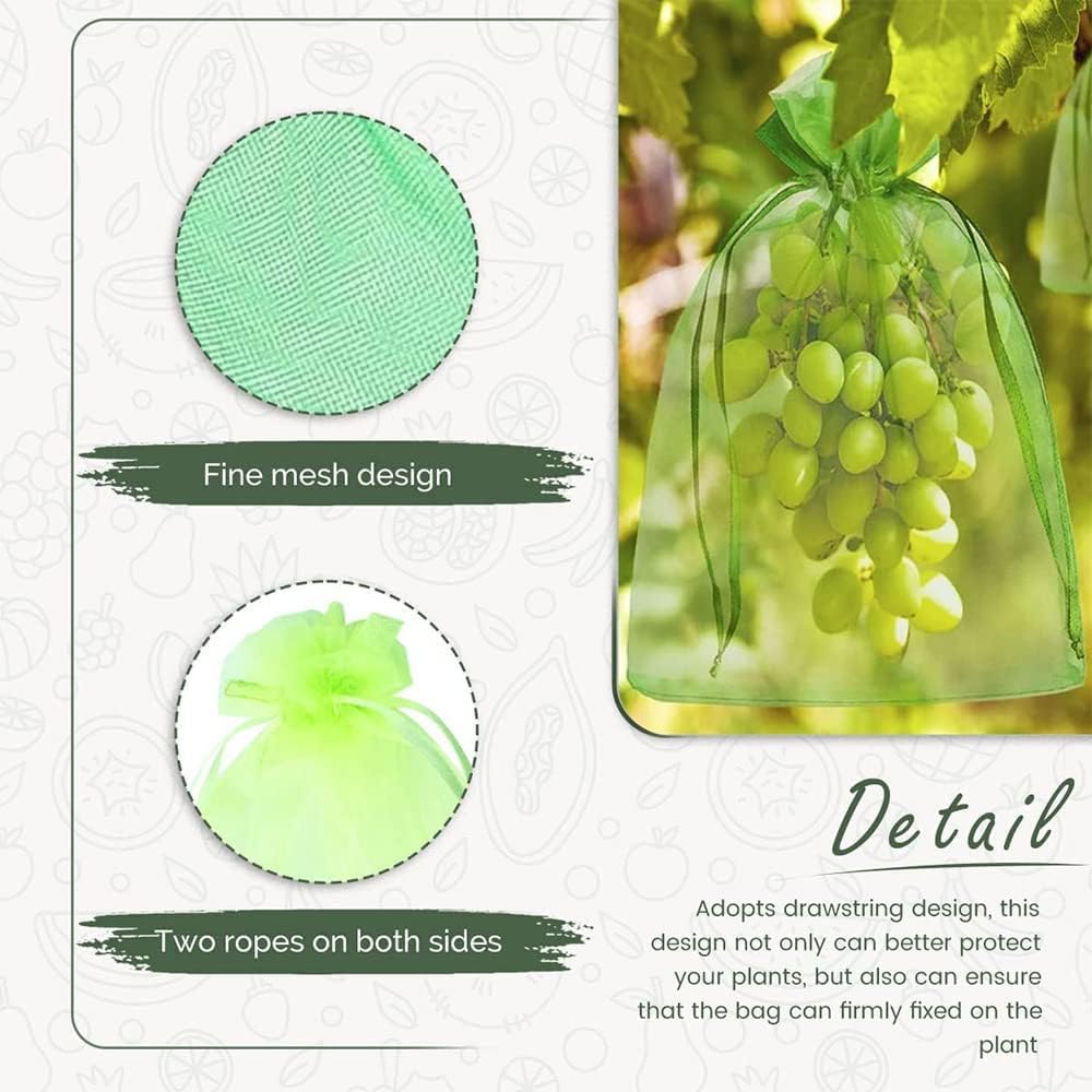 100 Piezas Bolsas De Protección De Frutas,Bolsas Protectoras De Uvas,Bolsas Protectoras para Fruta