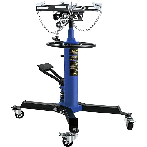 VEVOR 1/2Ton/1100lbs Capacity Hydraulic Transmission Jack, Car/Truck Compatible, Blue