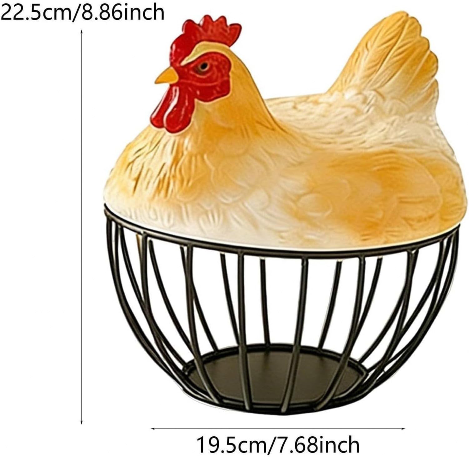 Cestino per Uova di Gallina, Contenitore Raccolta Uova con Manico, Porta Uova per Cucina