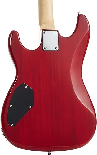 Miniatura 3 de Guitarra eléctrica color rojo de tamaño completo con amplificador, caja y accesorios, paquete inicial para principiantes