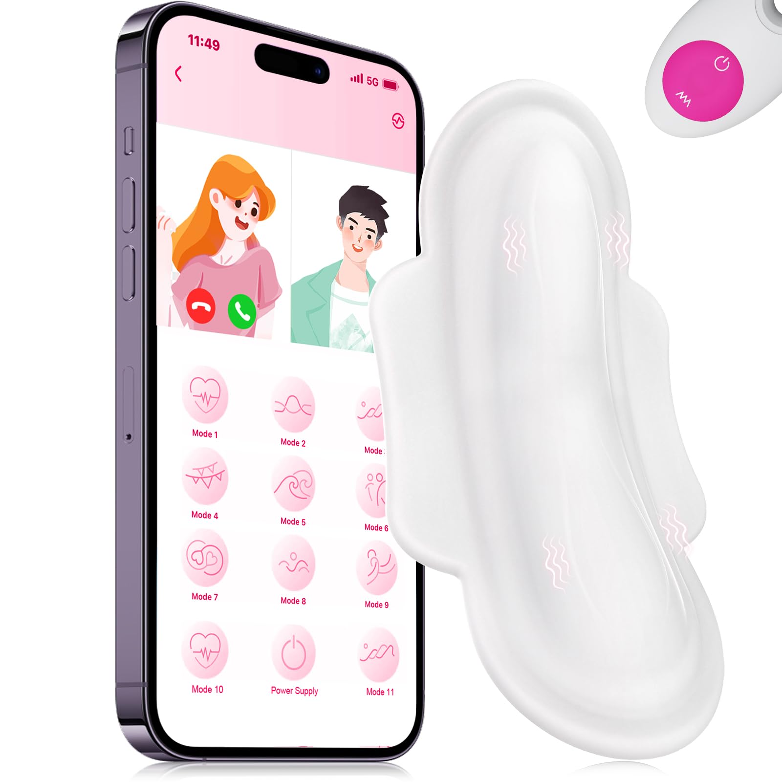 Wearable Panty APP Remote Control Vibrators Adult Sex Toys for Women or Couples, Clitoral Mini Egg Bullet Butterfly Vibrator Rose Toy, G Spot Dildo Vagina Stimulator with Tongue Licking Sex Machine: White