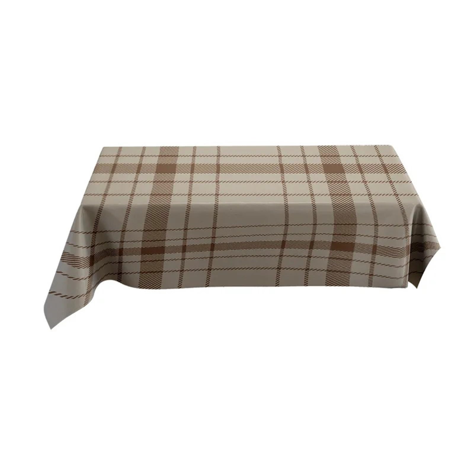 Zymjzbetic Striped Tablecloth Modern Checkered Dining Tablecloth Set For Home Decor With Elegant Plaid Design Beige Kitchen Table Cloth Kitchen Decorations(160X240CM)