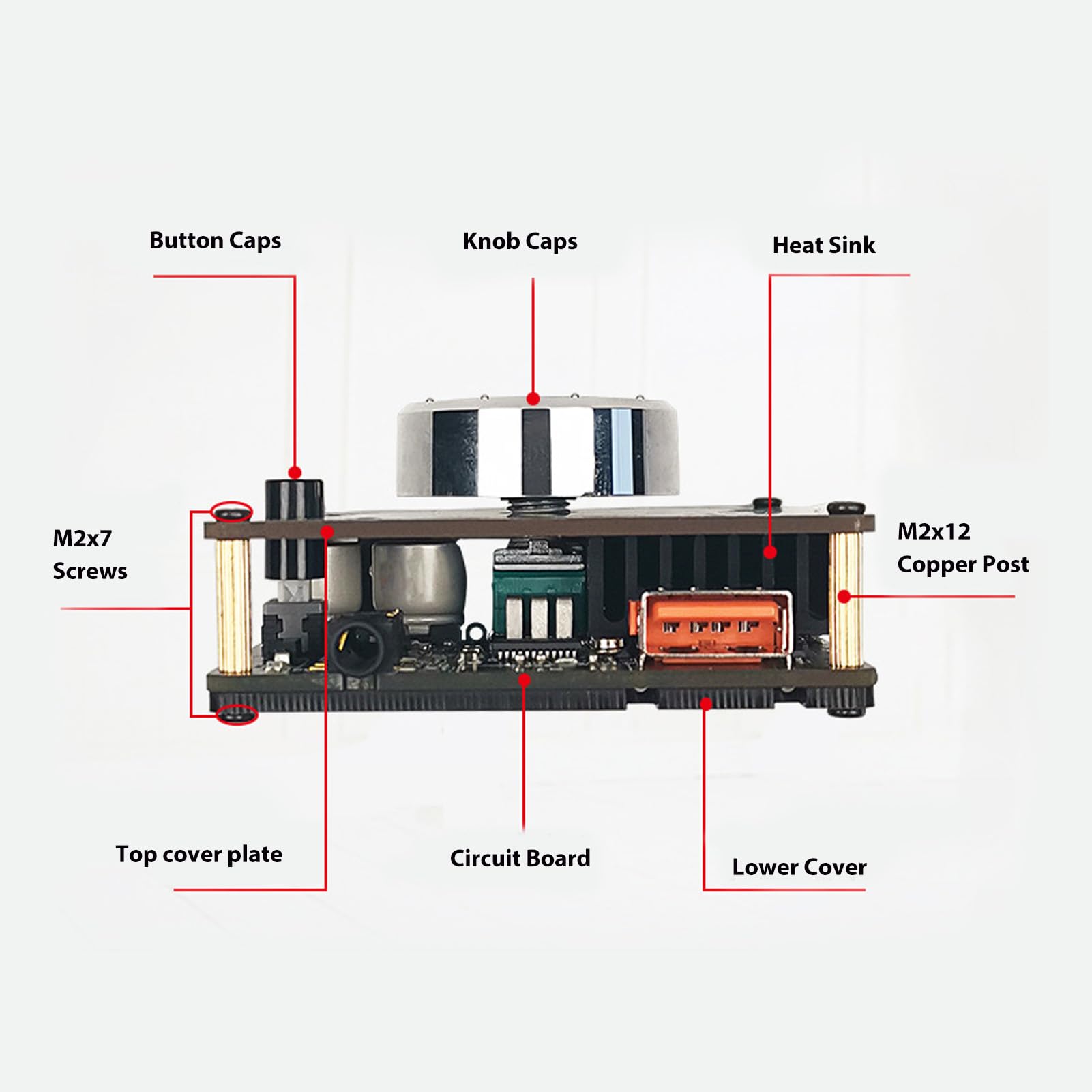 ZK 1002M Mini Digitaler Leistungsverstärker, Dualkanal Stereo Sound, DC5-24V Spannungsbereich, Bluetooth 5.0 Empfänger, 20-200W 4-8Ω Kompatibilität, DIY Lautsprecher System Modul