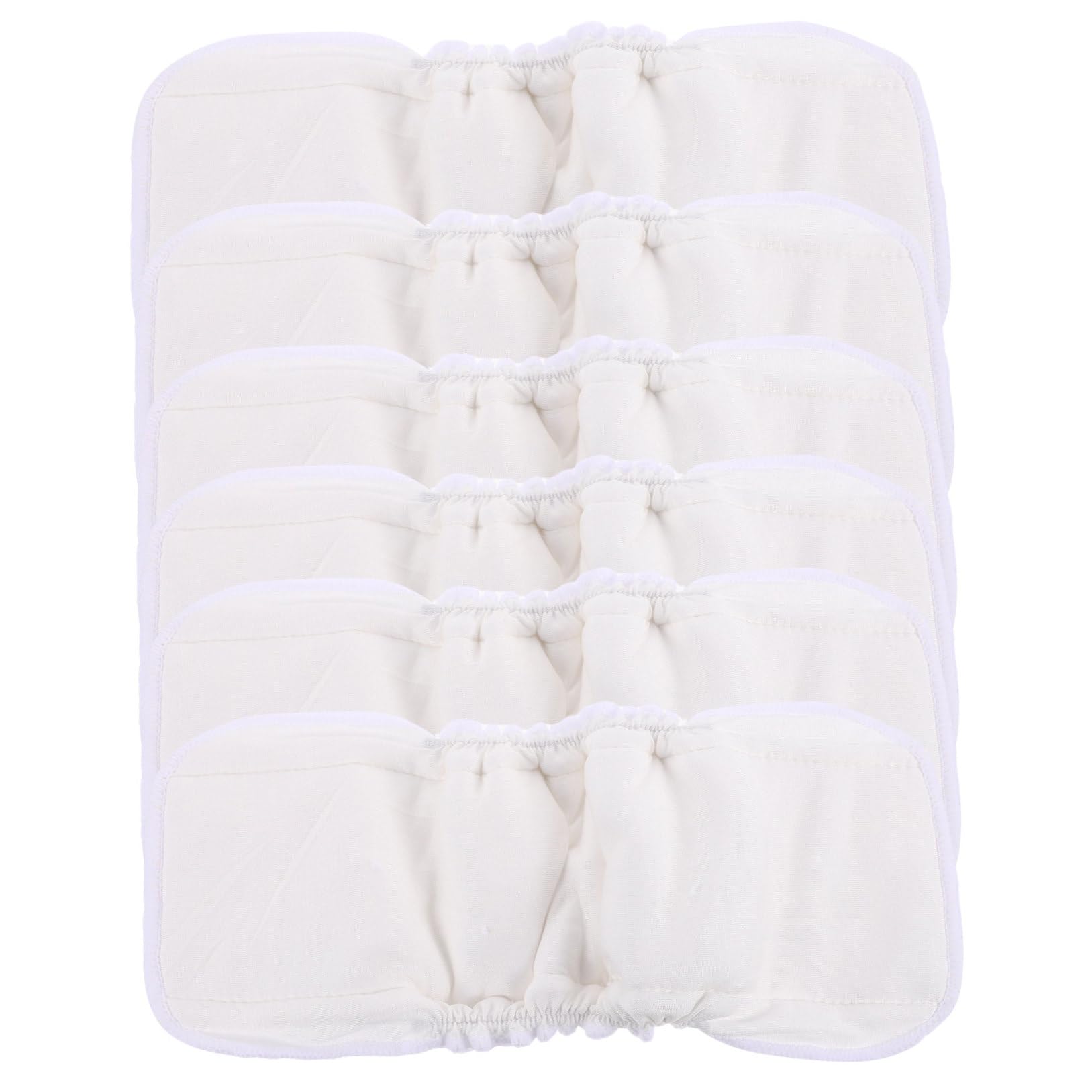 Sosoport 6piezas Pañal Reutilizable Forro De Bambú Insertos De Natural Cómodo y Duradero Absorbente y Lavable