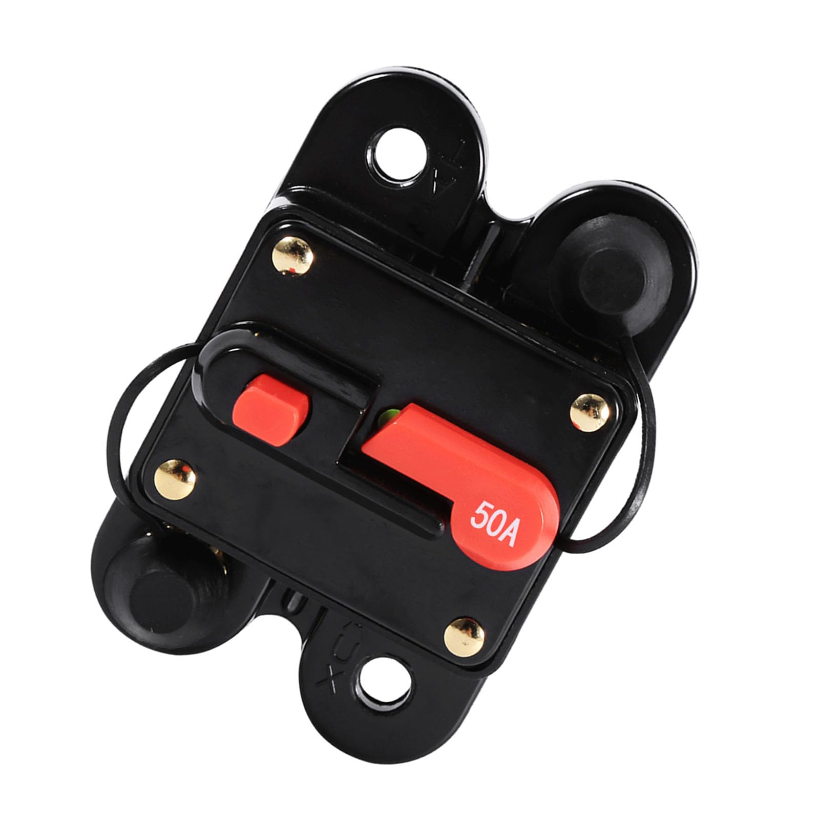 Portafusibile A Riarmo Auto 50A-100A - Interruttore Automatico 12-24V Impermeabile Per Auto, Barca, Moto (80A Tondo)