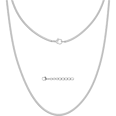 Silvadore Gold/Silver Chain for Men Necklace (2/4/6mm) - Stainless Steel Cuban Link Chain for Men (18K/925 Plated) - Thin, Non-Tarnish & Waterproof Jewelry - GIFT-READY - (18/20/22/24 Inch)