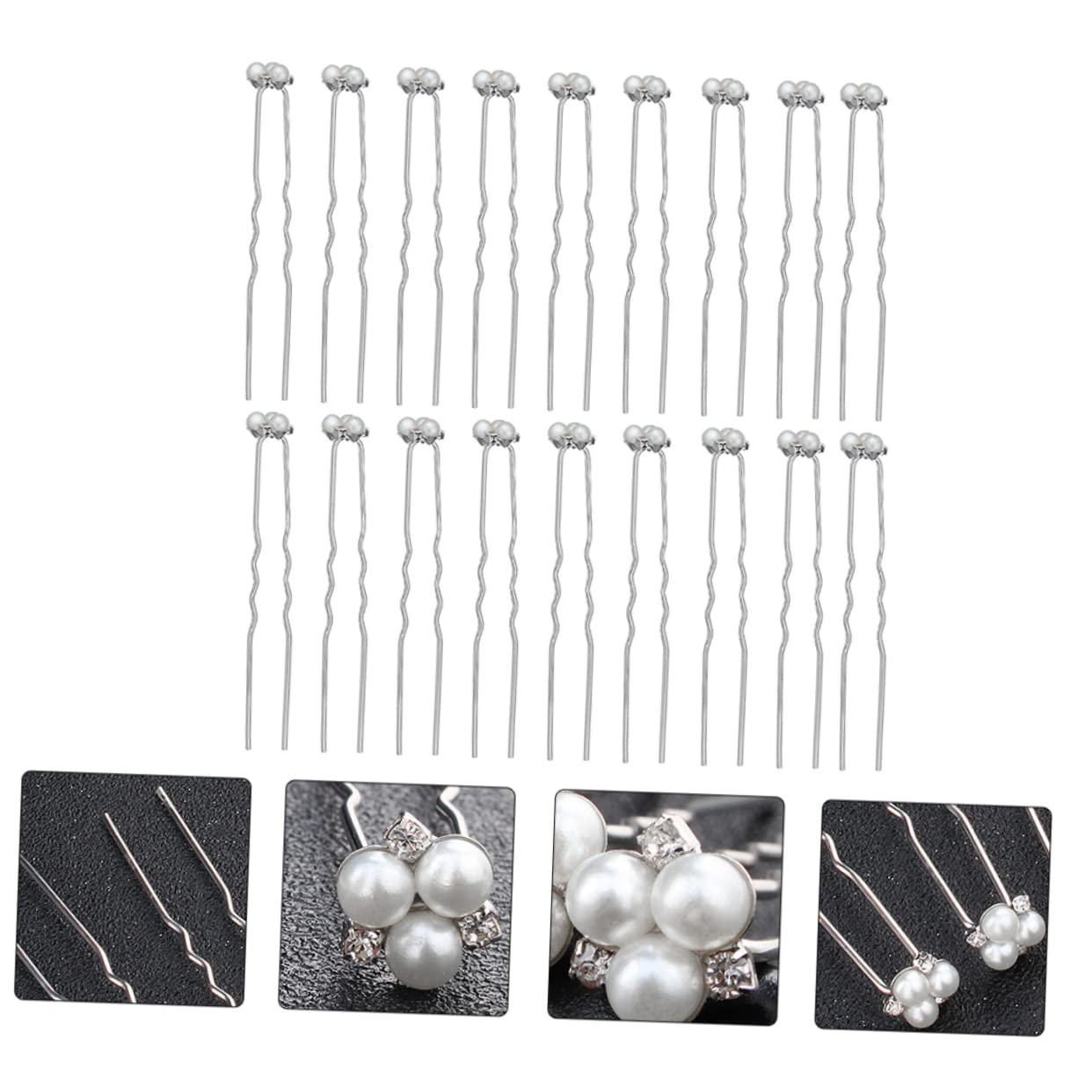 Housoutil 54stücke Teiliges Förmige Haarnadeln Mit Perlen Und Strass Für Hochzeiten Brautjungfern Und Besondere Anlässe Eleganter Haarschmuck Für Damen