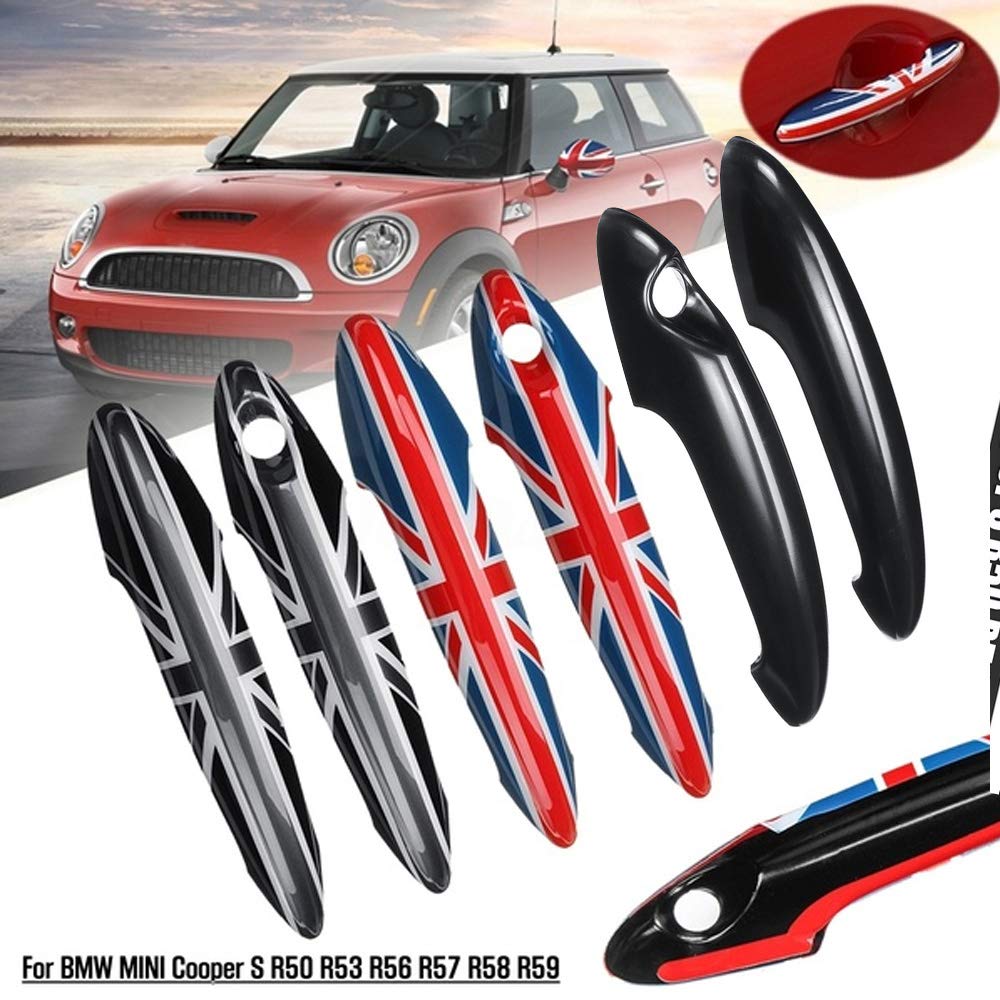 Osłona na klamkę drzwi zewnętrznych, dekoracyjna naklejka na klamkę drzwi samochodu, do Mini Cooper R50/R52/R53/R55/R56/R57/R58/R59/R60/Countryman 2001-2013 (wzór Union Jack)